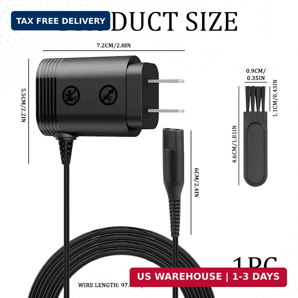 12V Braun Shaver Charger Power Adapter for Series 1-9 Electric Razors