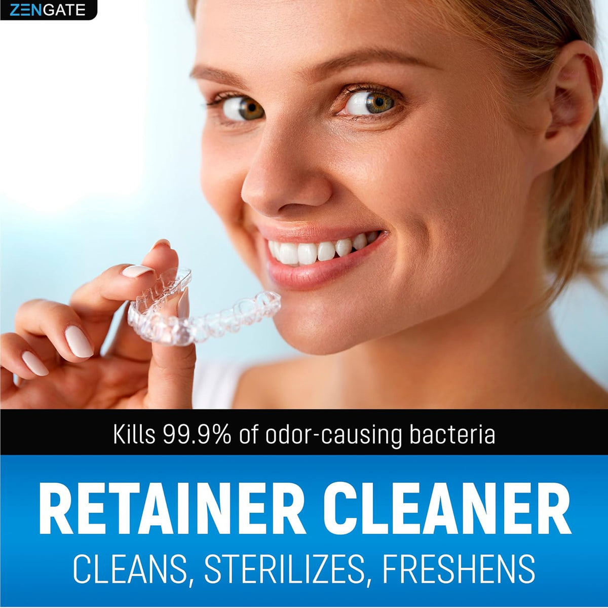 Retainer & Denture Cleaner Tablets - 120 Count for Aligners and Dental Appliances