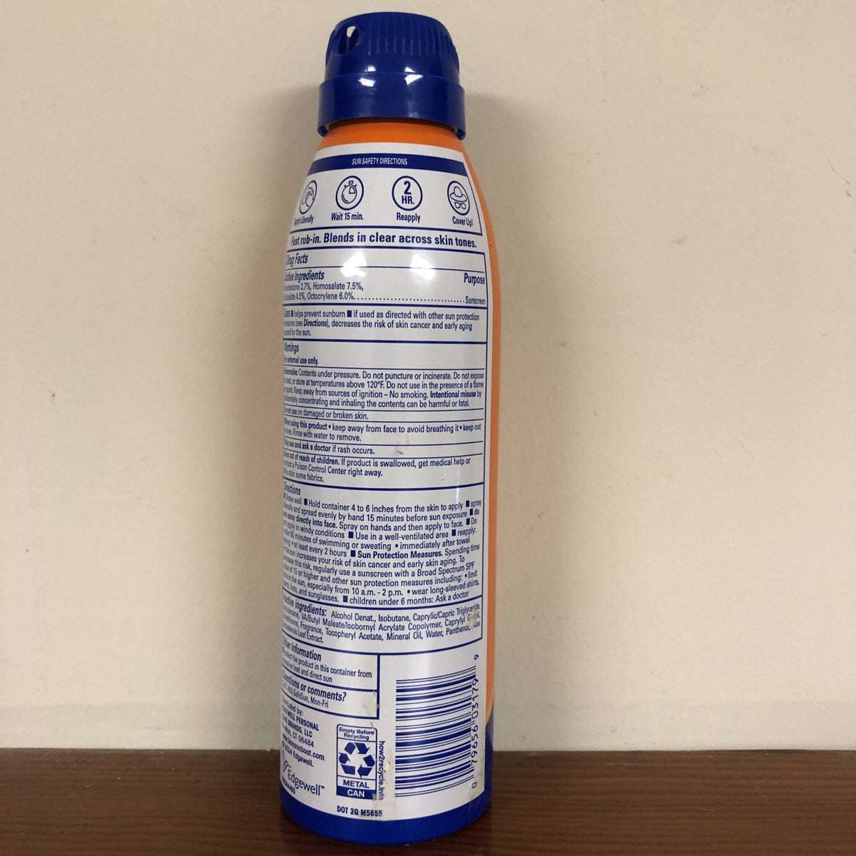 SPF 50 Water-Resistant Sunscreen Spray with Aloe for Outdoor Sports 6 fl oz