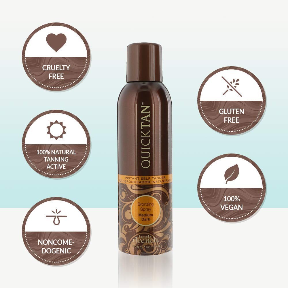 Body Drench Quick Tan Bronzing Spray Medium-Dark - 6 Oz Pack of 6