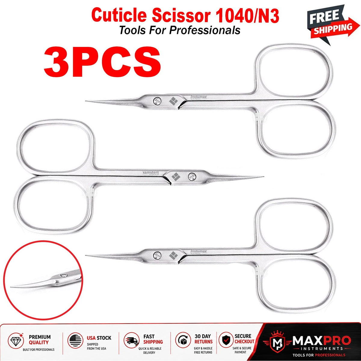 Grooming Scissors for Eyebrows, Nails, Beard & Cuticle Care - Multiple Variants