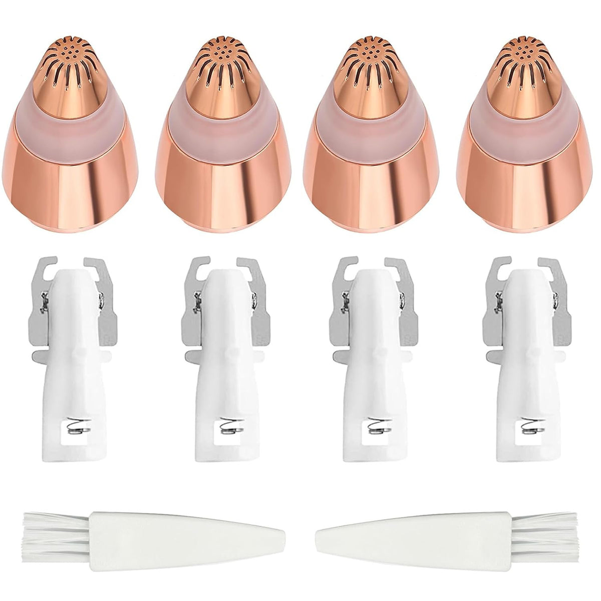 4pcs Eyebrow Trimmer Replacement Heads - Hypoallergenic Gold-Plated, Easy to Install