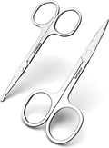 Stainless Steel Facial Grooming Scissors Set for Eyebrow, Nose, Beard Trimming