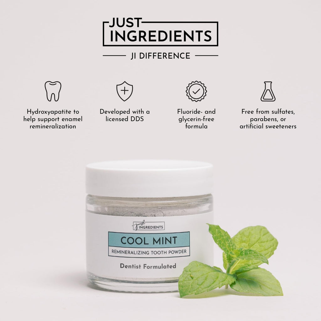 Remineralizing Tooth Powder - Fluoride-Free Natural Oral Care for Sensitive Teeth