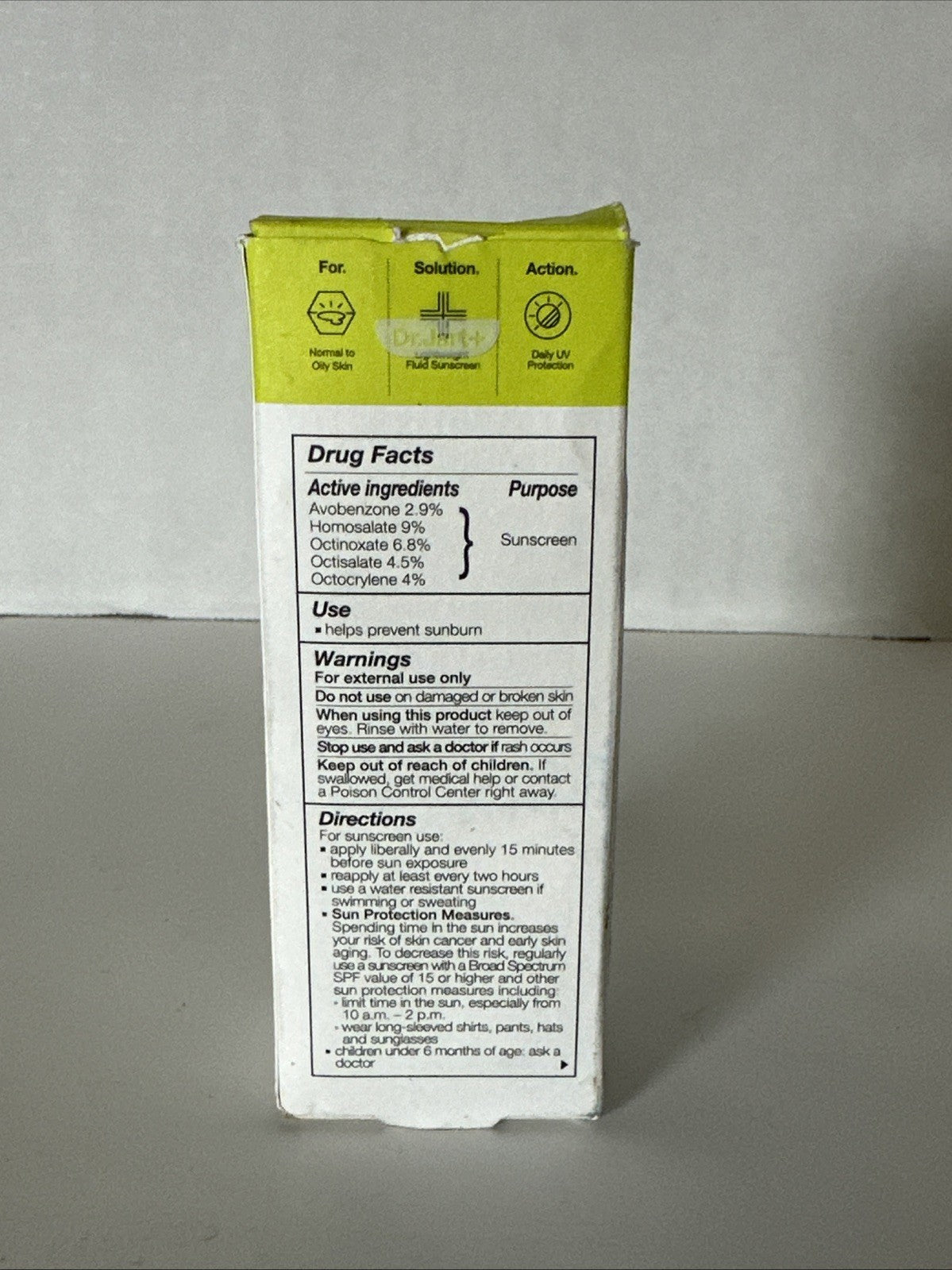 Korean Sunscreen SPF 50+ Sun Protection Fluid - Dr. Jart+ Every Sun Day, 3.38 oz