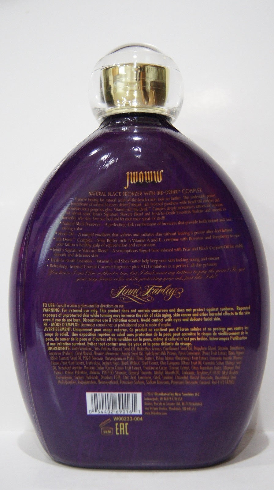 Natural Black Bronzer Tanning Lotion with Ink Drink Complex - 13.5 oz