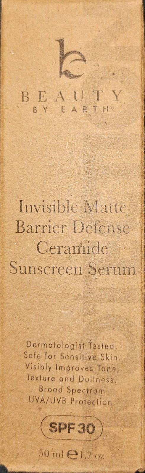 SPF 30 Mineral Sunscreen Serum with Matte Finish & Ceramides - Invisible, Water-Resistant, Non-Nano Zinc Oxide