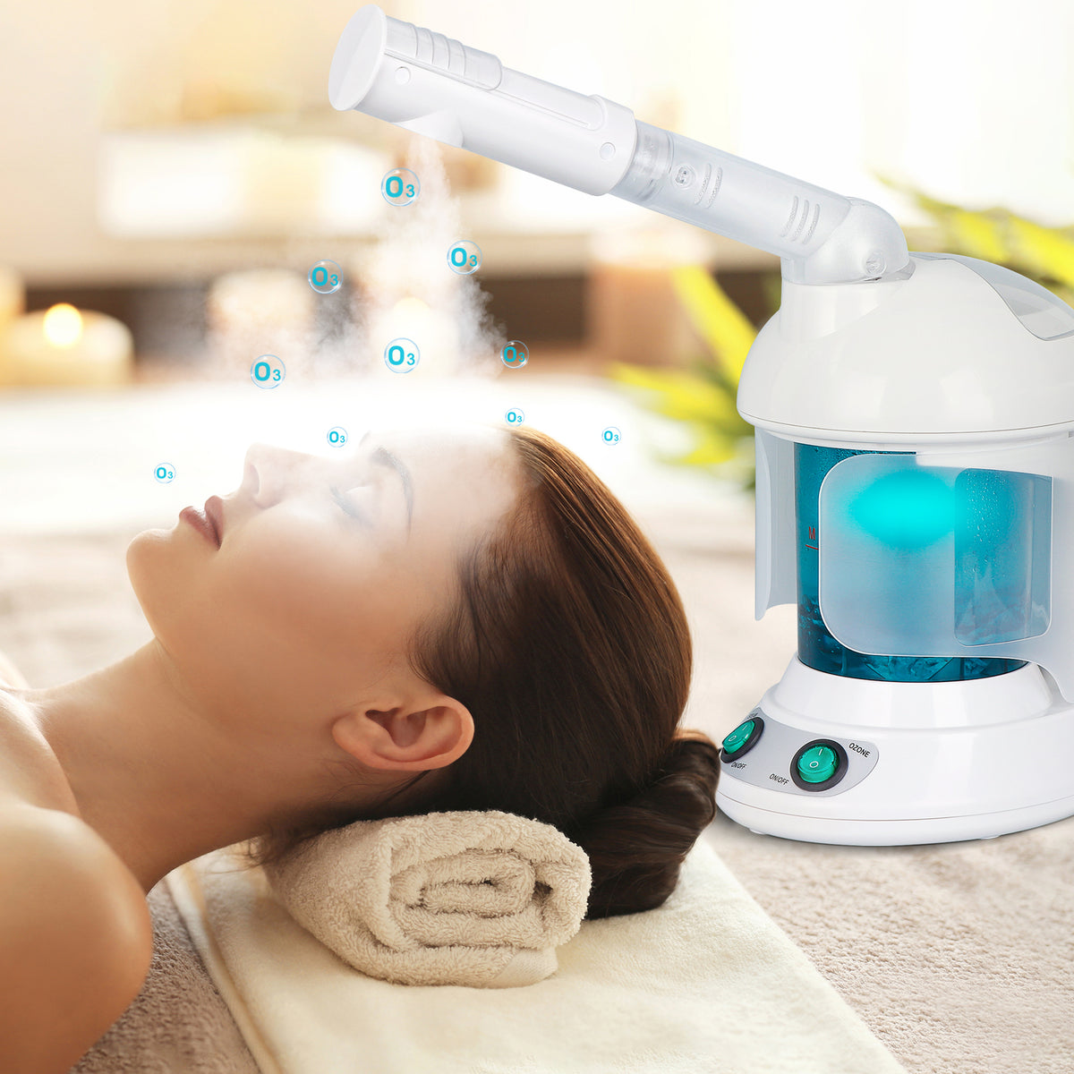 Mini 2-in-1 Facial and Hair Steamer - Desk Top Ozone Skin & Hair Care Machine
