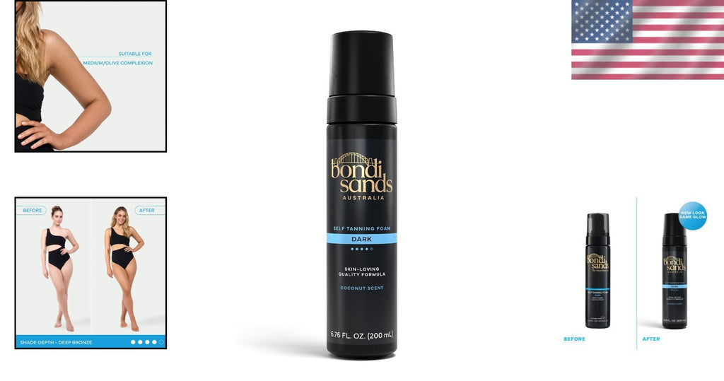 Coconut-Scented Self Tanning Foam for Deep Bronze Glow - 6.76 Fl Oz
