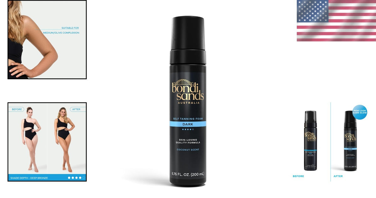 Coconut-Scented Self Tanning Foam for Deep Bronze Glow - 6.76 Fl Oz
