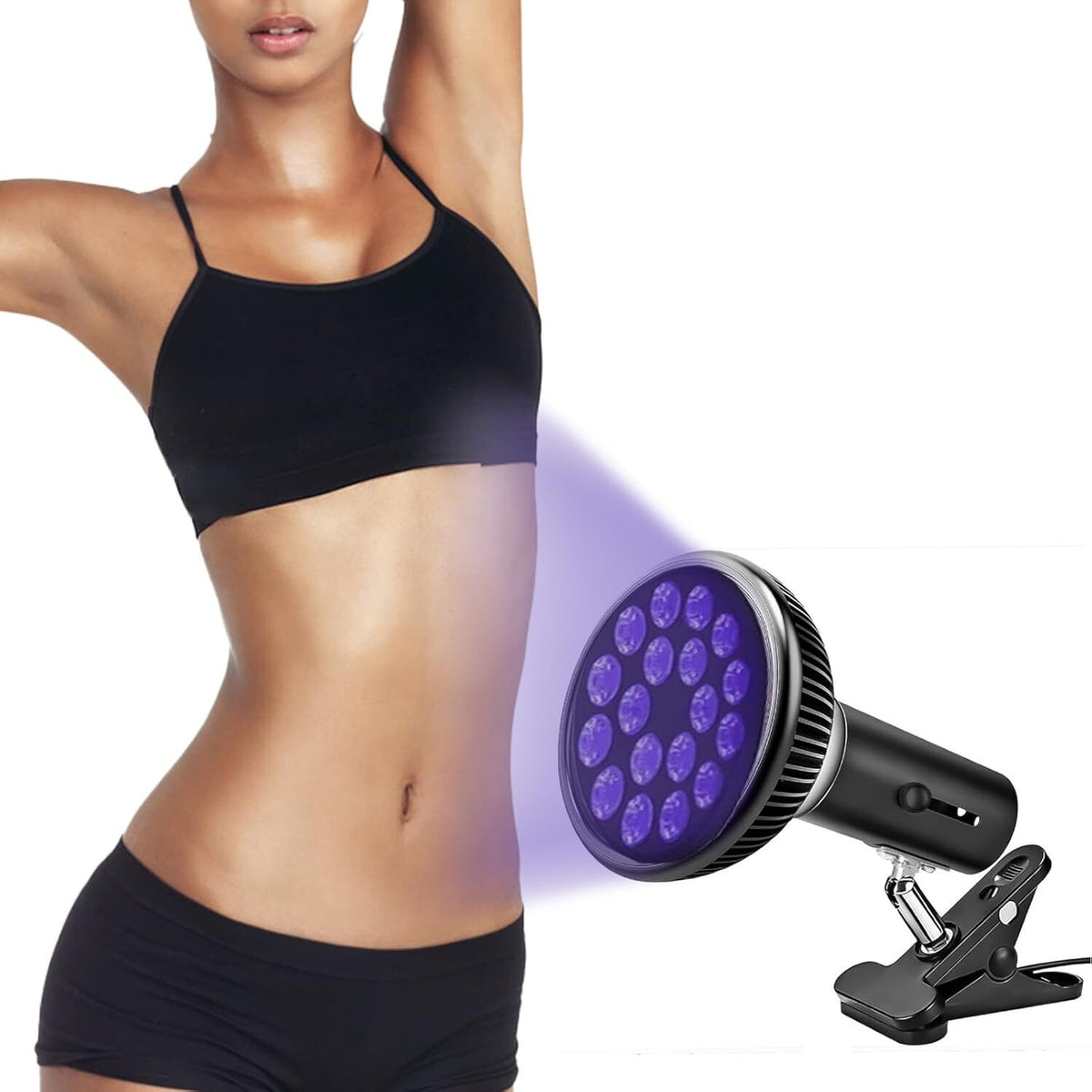 Facial Tanning Light Therapy Lamp Purple Sun Solarium for Skin Bronzer