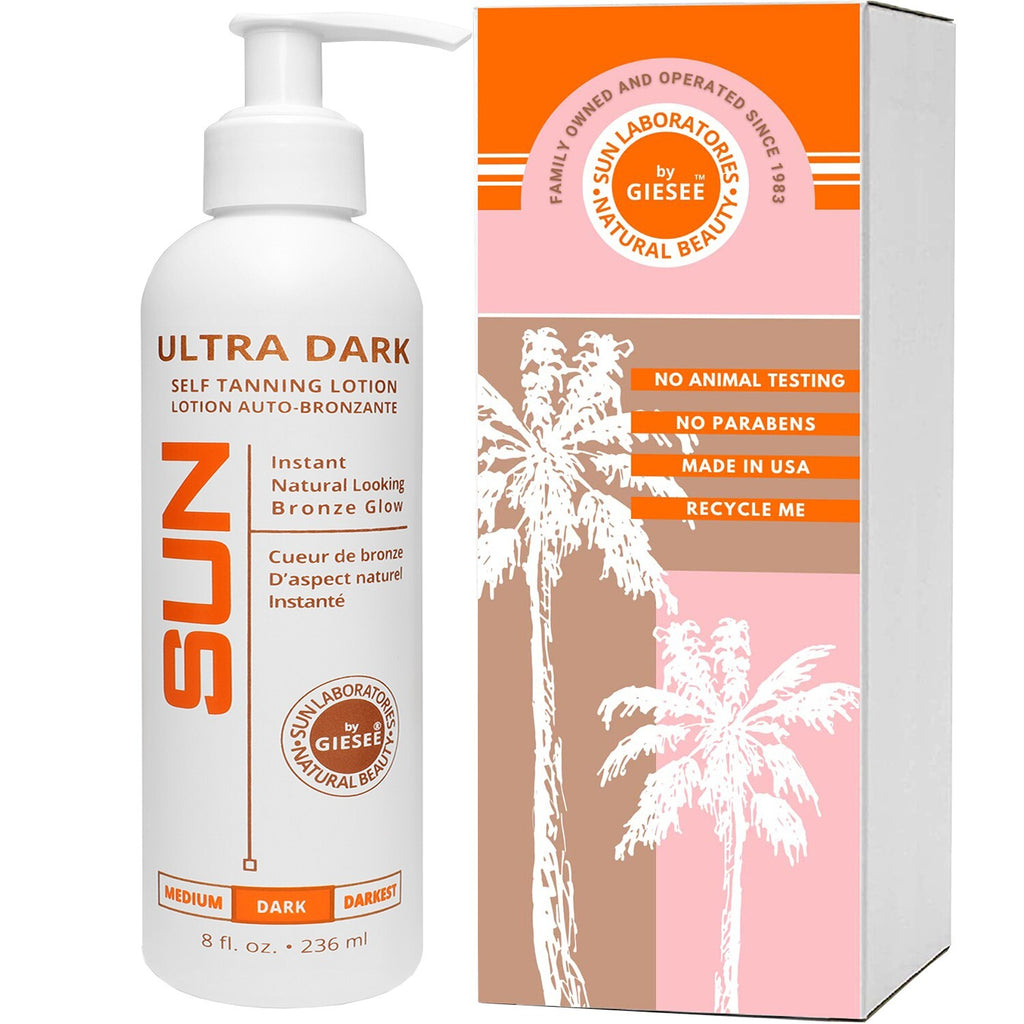 Self Tanning Lotion Organic Deep Dark Tan with Mitt - Sun Laboratories