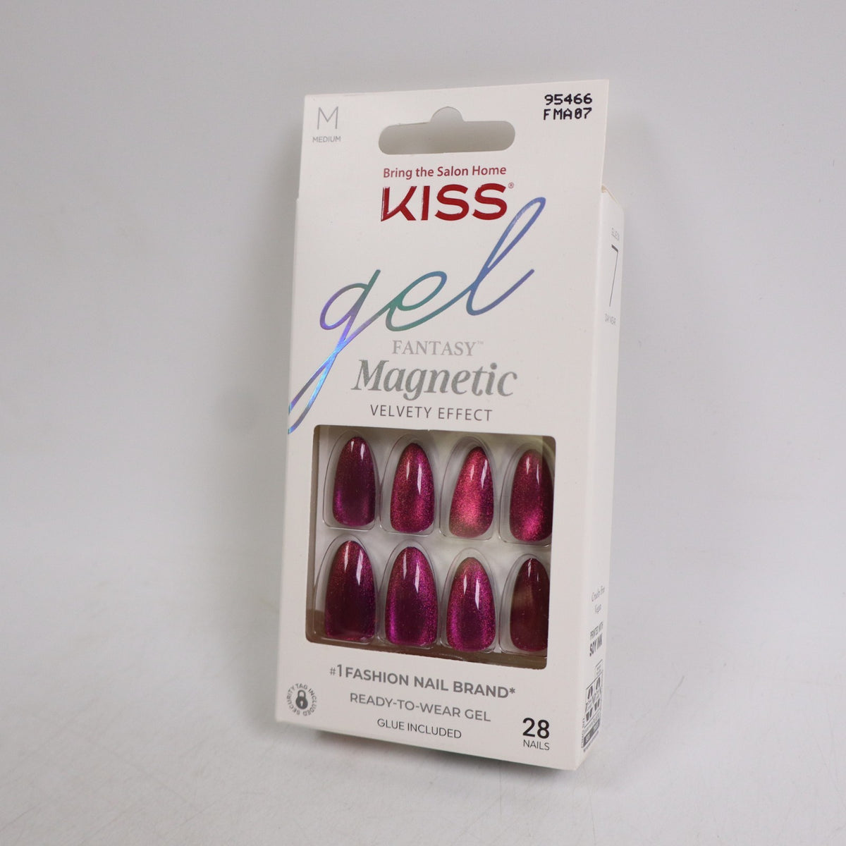 Magnetic Gel Nail Extensions - Velvety Finish, Purple Almond, FMA07