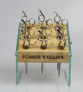 Hair Shears Organizer Bamboo & Glass Scissor Block Salon Storage - Large & Small