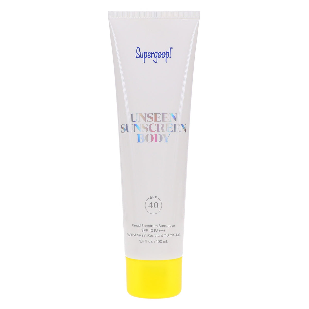 Unseen Sunscreen Body SPF 40 - Invisible, Weightless Sun Protection 3.4 oz