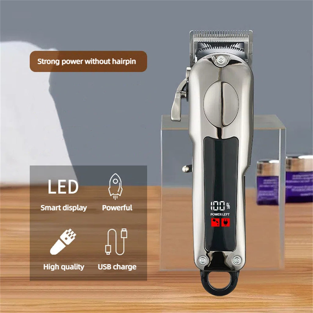 Cordless Hair Clippers Trimmer Kit for Men with Digital Display and Multiple Guards