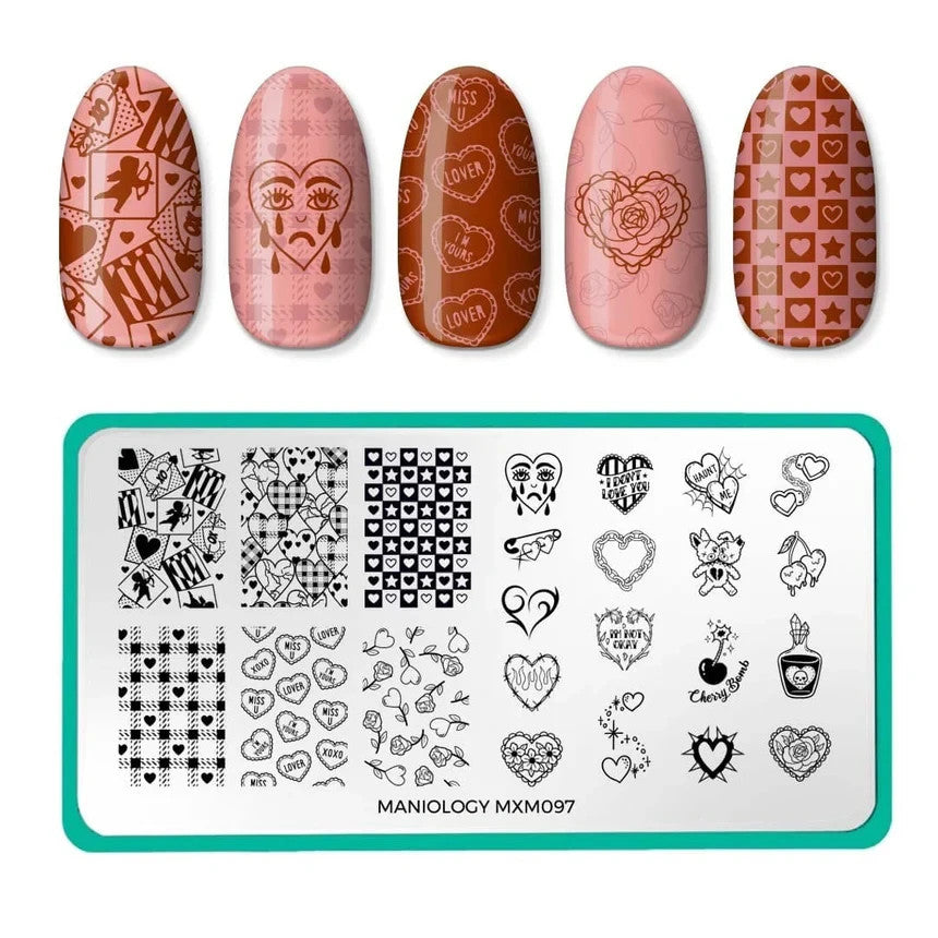 Nail Stamping Plate Set for Nail Art - Maniology Mani X Me MXM097 & MXM098