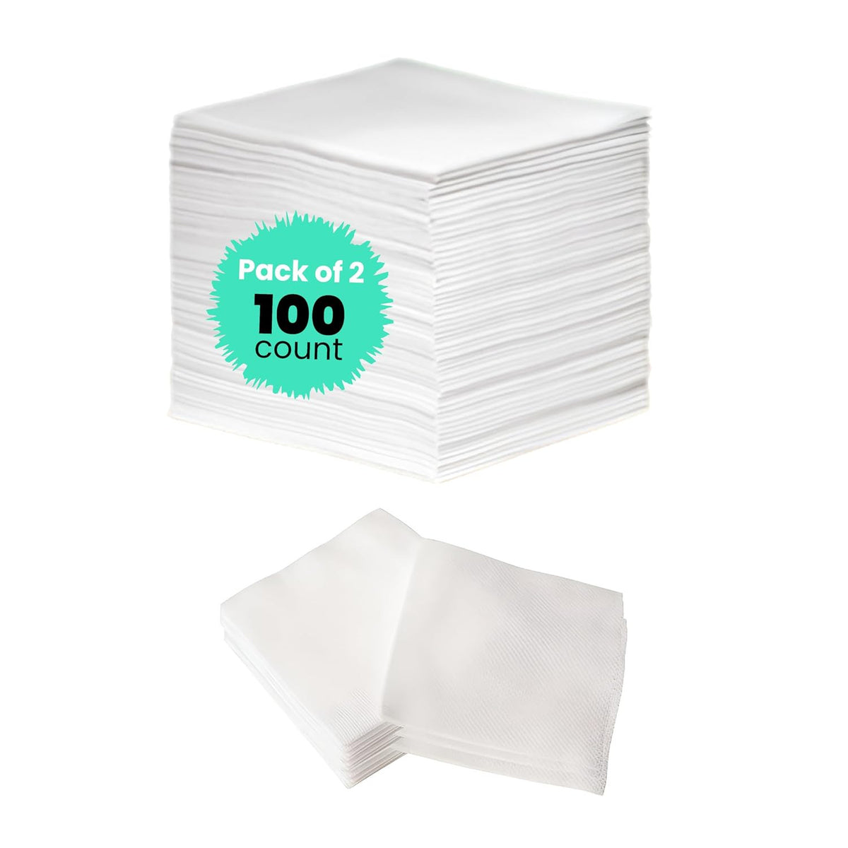 Hypoallergenic Cotton Aesthetic Wipes - 4x4 Inch, 200 Pack for Skin Care