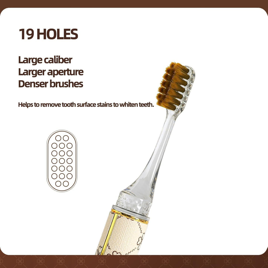 Foldable Travel Toothbrush Set with Compact Head and Case - Mini & Soft Bristles