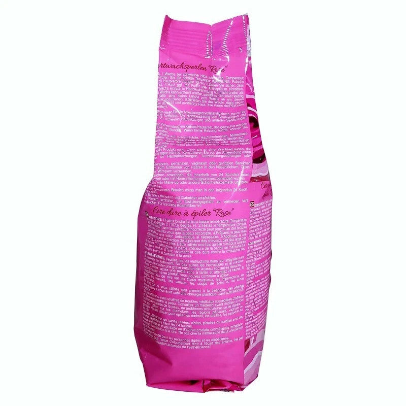 Hard Wax for Hair Removal - Rose Scented Film Wax 2.2 lb / 1 kg, Made in Italy
