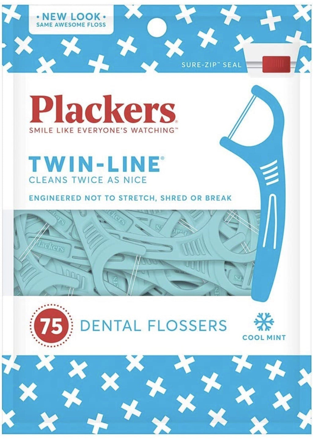 300 Count Cool Mint Dental Floss Tooth Picks Twin-Line Oral Flossers
