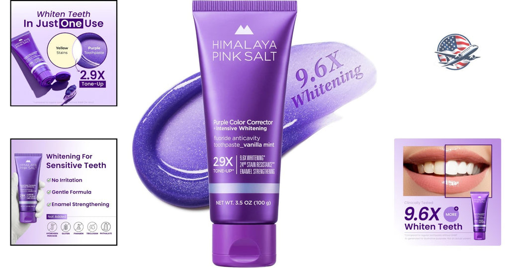 Purple Whitening Toothpaste 3.5 oz - Deep Stain Removal & Brightening