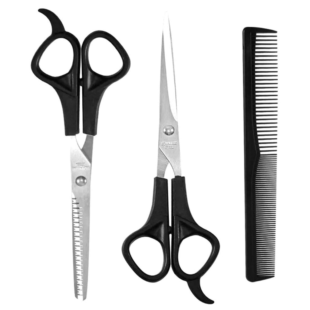 6.7 Inch Stainless Steel Hair Cutting Shears Set with Thinning Scissors and Comb