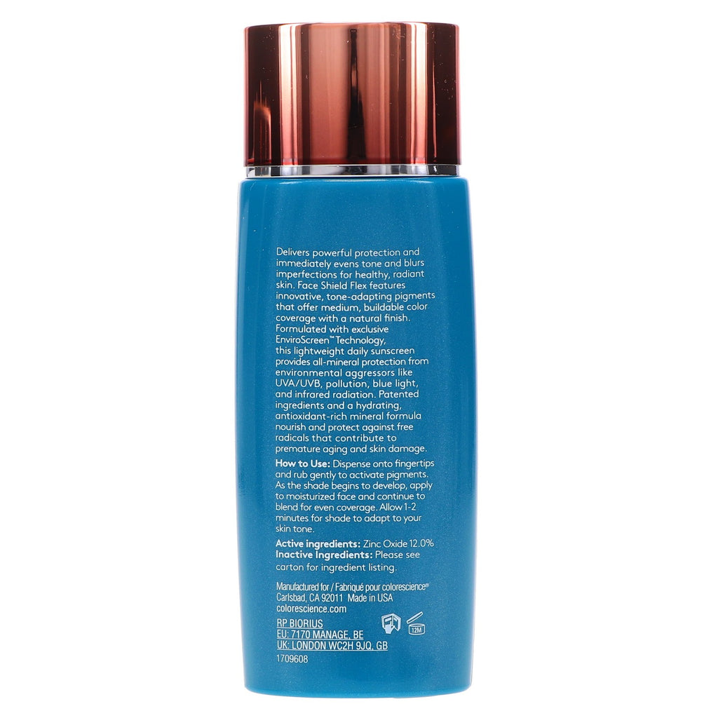 SPF 50 Mineral Sunscreen Face Shield Flex Tan - Water-Resistant, Broad Spectrum
