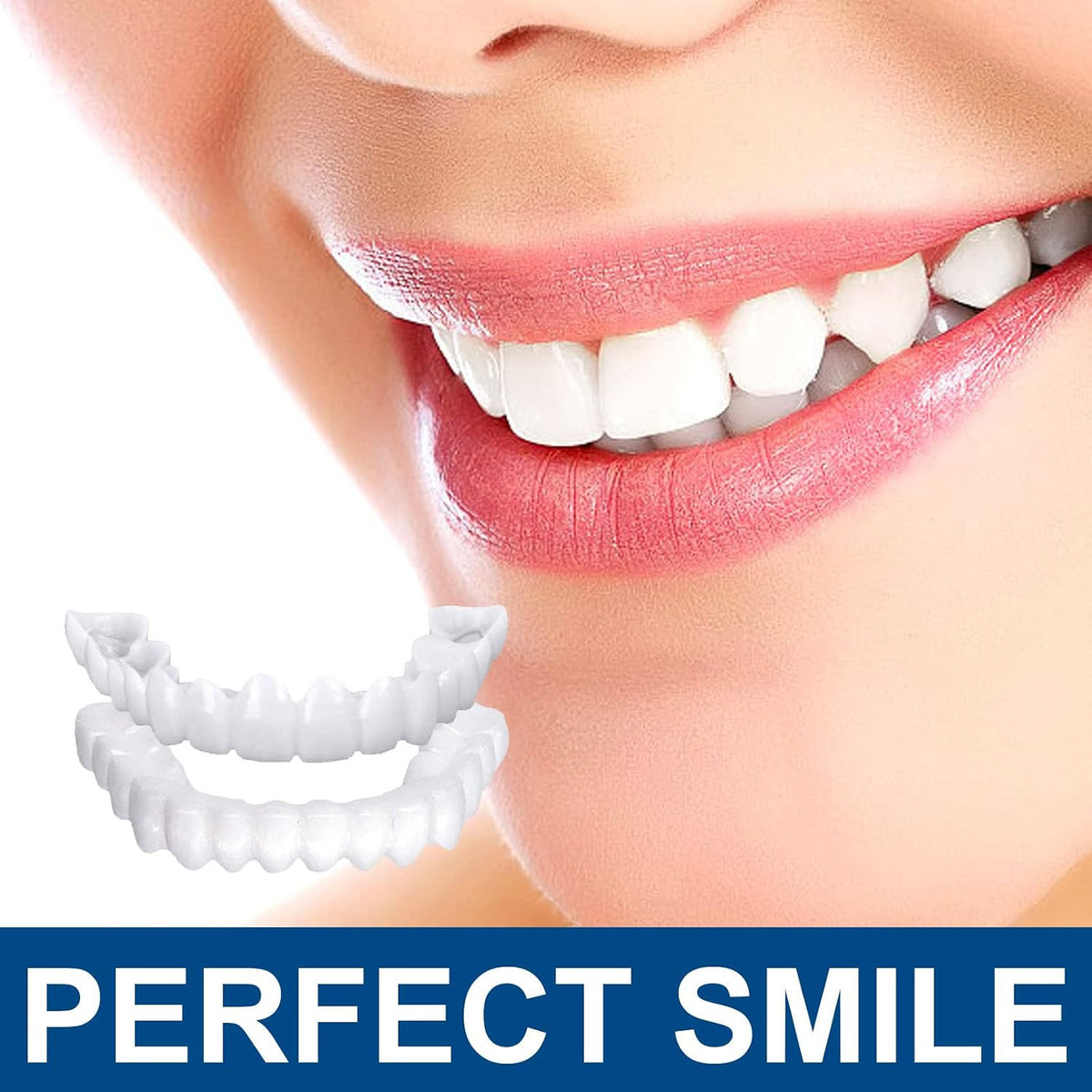 2 Pairs Veneers Snap in Teeth - Comfort Fit Whitening Denture