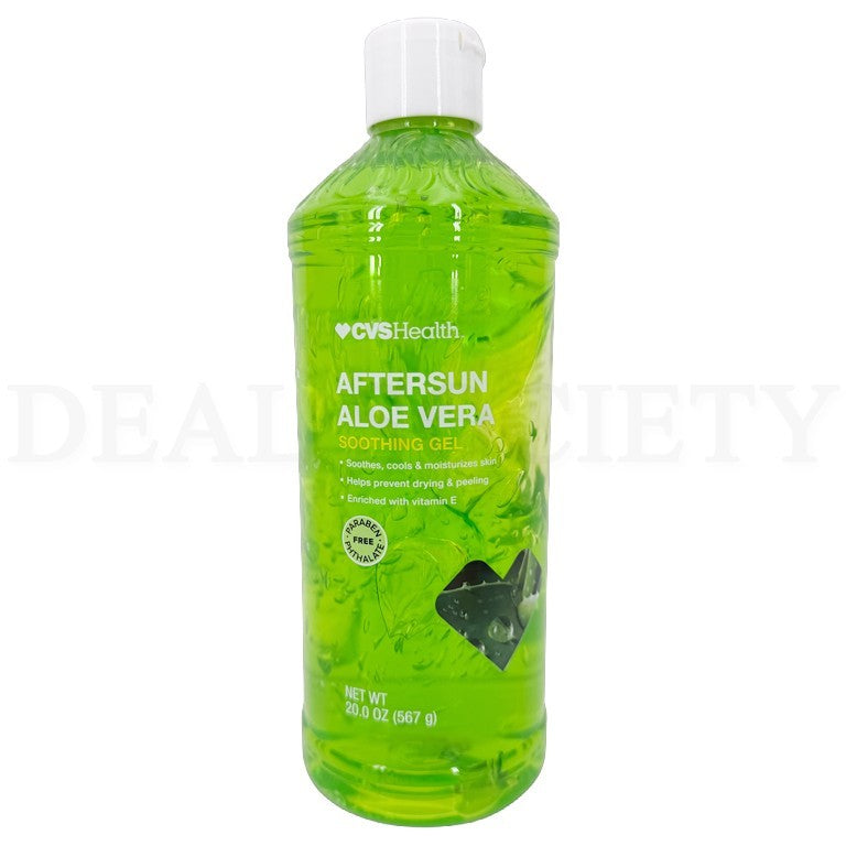 Aloe Vera Moisturizing Gel for Sunburn & Dry Skin - 20oz Pack of 3