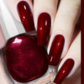 12ml Burgundy Nail Polish - Quick Dry Lustrous Ultra Chrome Finish