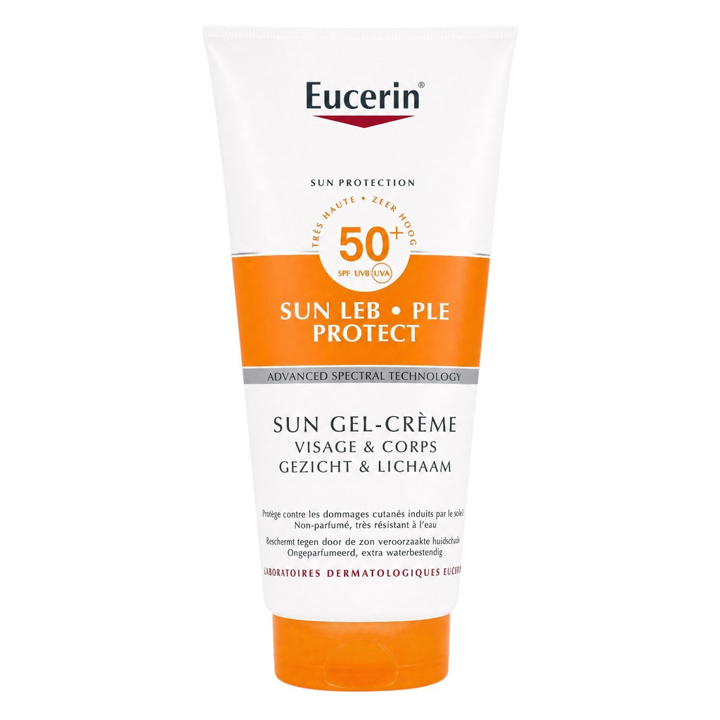 SPF 50 Sunscreen Gel Cream for Face & Body - Water-Resistant, Sensitive Skin Safe