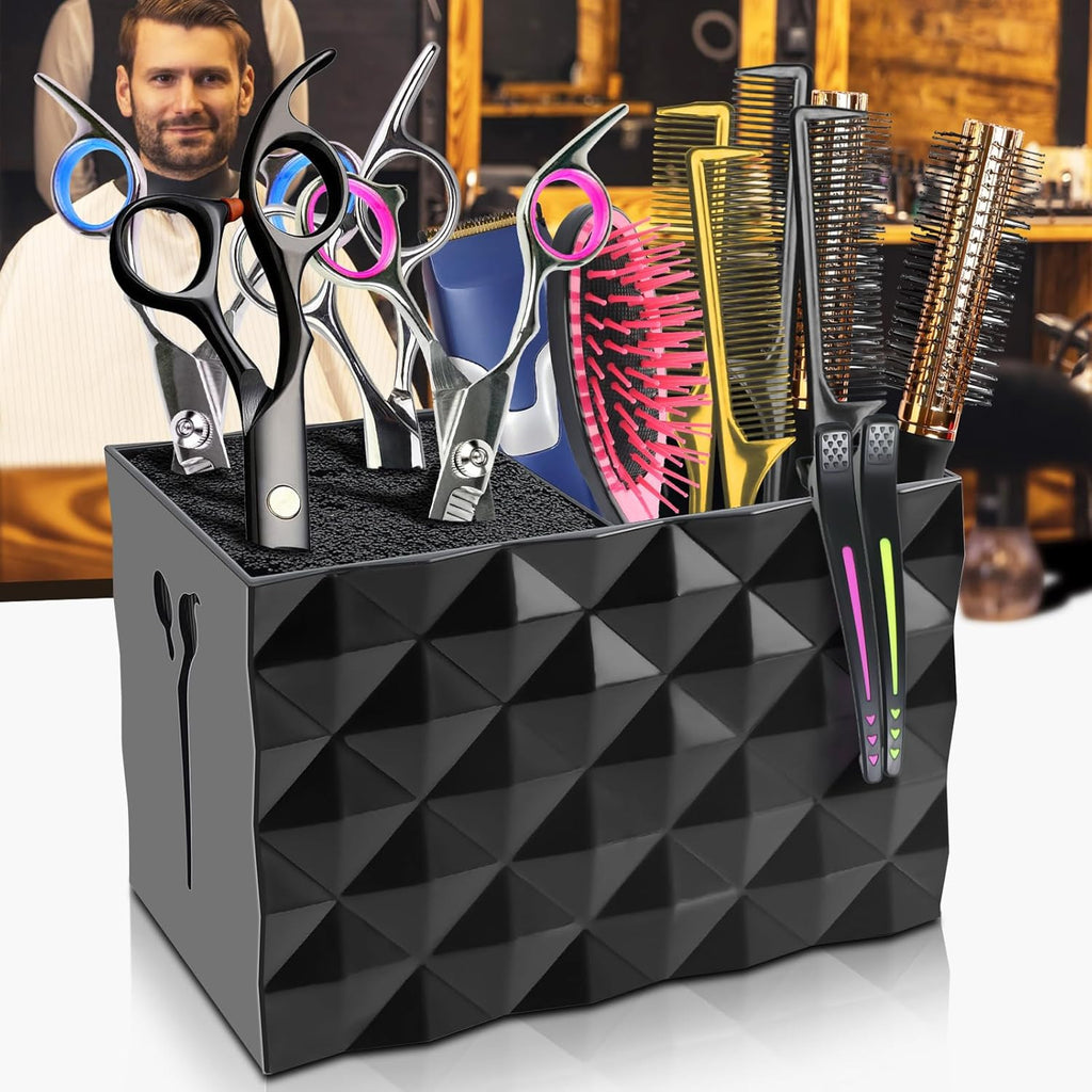 Professional Barber Scissors Holder Box - Hairdressing Tool Organizer for Salons & Barbershop