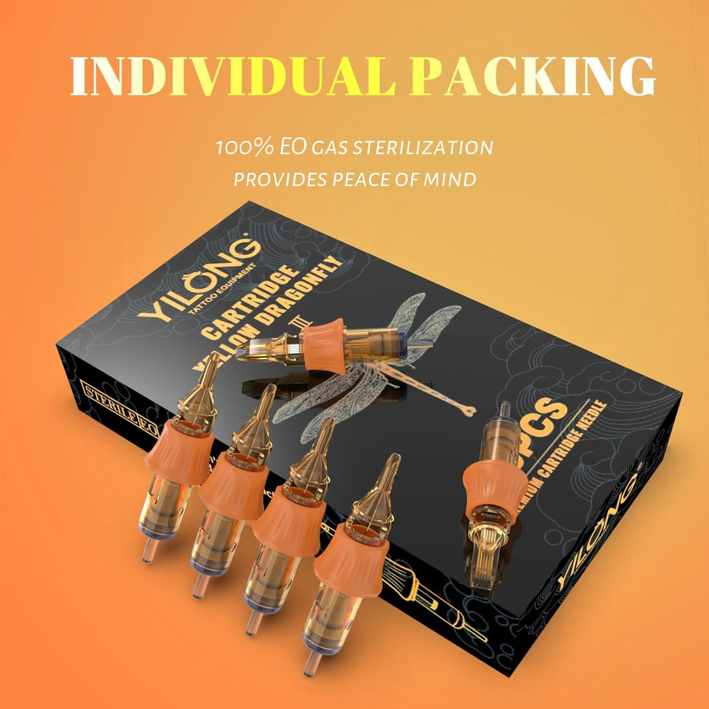 Tattoo Cartridge Needles Round Shader & Liner, 316L Stainless Steel 20Pcs per Box