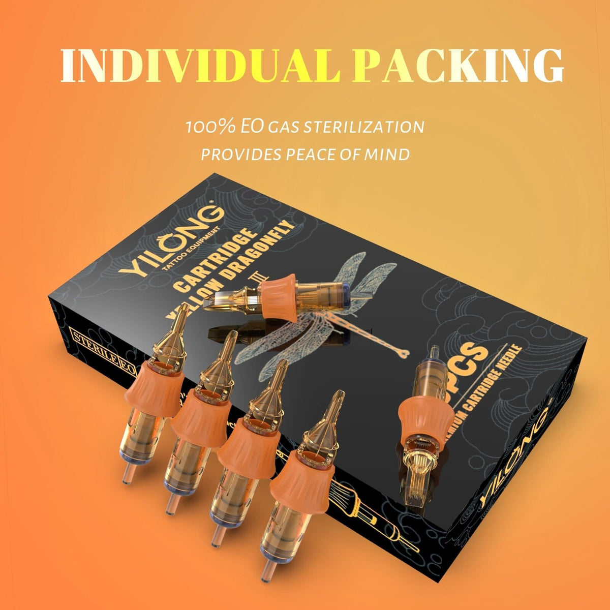 Tattoo Cartridge Needles Round Shader & Liner, 316L Stainless Steel 20Pcs per Box