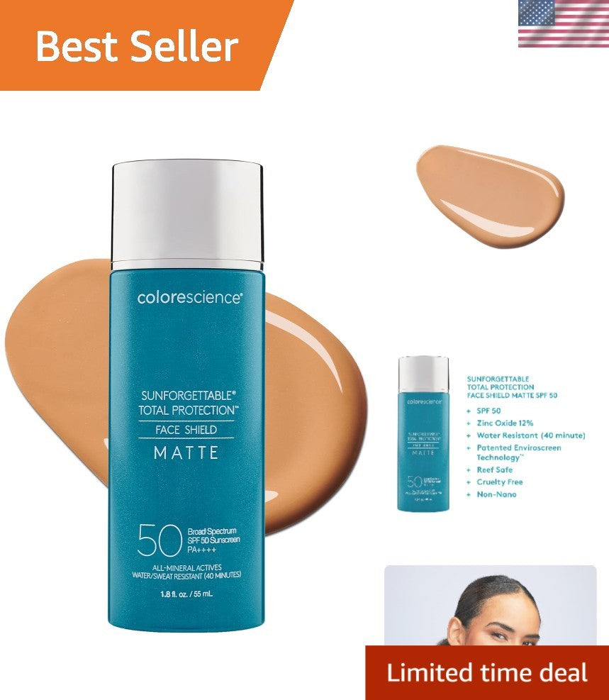 SPF 50 Face Shield Sunscreen for Oily Skin, Fragrance-Free, Water-Resistant