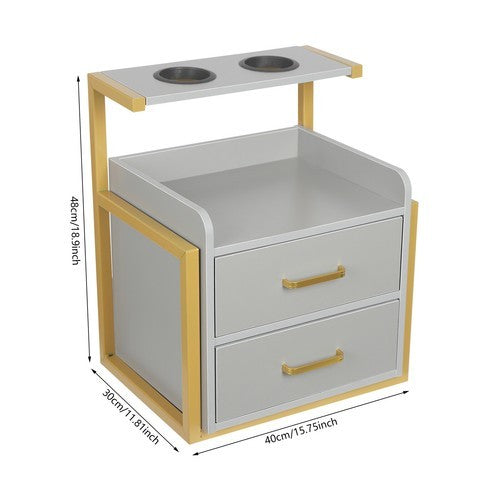 Wall Mounted Salon Storage Cabinet with Drawers for Spas and Barbershops