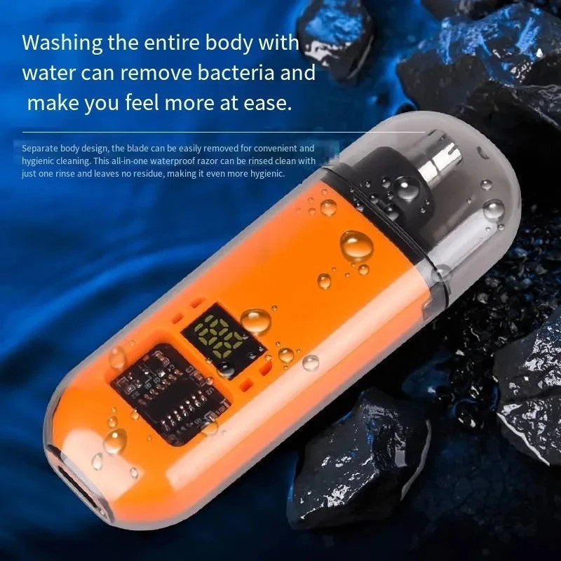 Portable Nose & Ear Hair Trimmer for Men - Quiet, Rechargeable, Unisex
