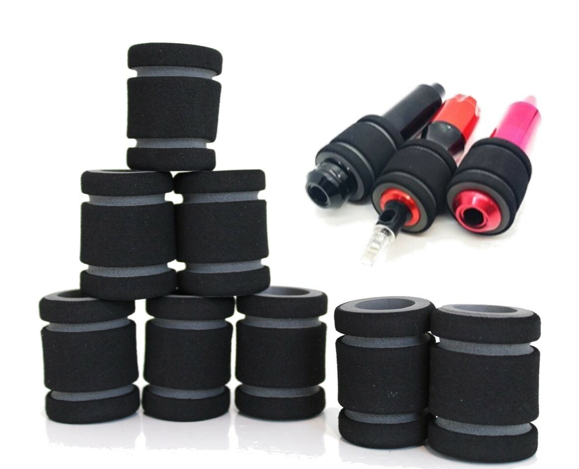 Tattoo Grip Covers 25-35mm Memory Foam - Disposable Pen Machine Grips (10 pcs)