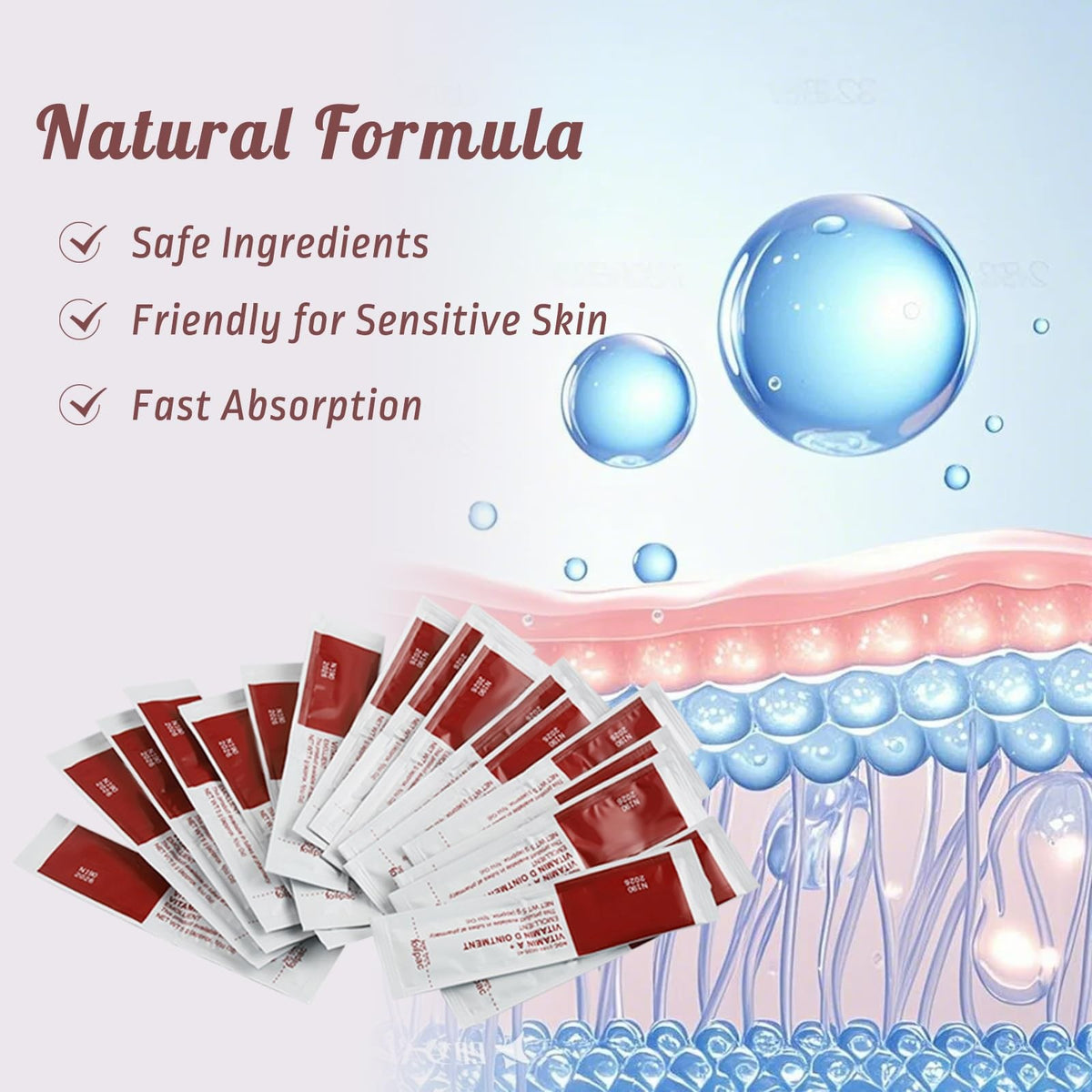 Tattoo Aftercare Gel Cream with Vitamins A & D – 50 Pack, Multicolor