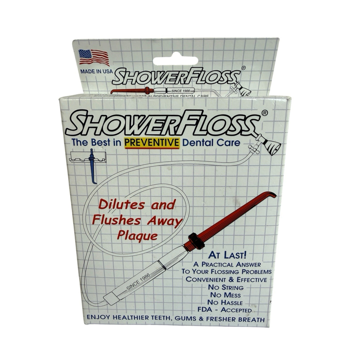 Shower Floss Oral Irrigation Water Pick for Teeth Cleaning Sealed