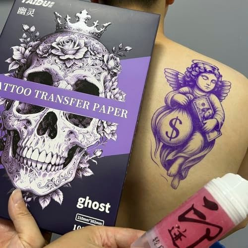 100 Sheets A4 Tattoo Transfer Paper - Thermal Stencil for DIY & Professional Use
