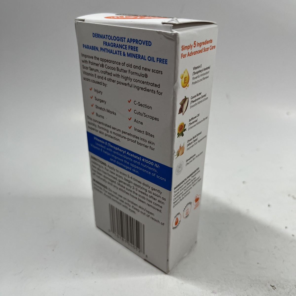 Cocoa Butter Scar Serum with Vitamin E - Reduces Scars 1 Oz