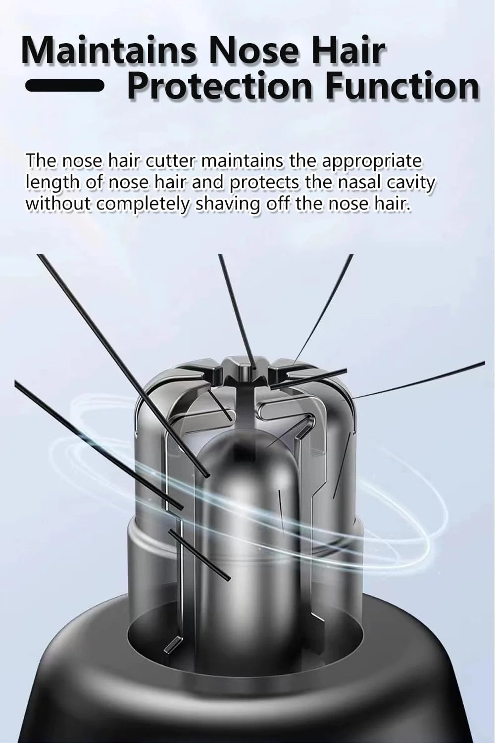 USB Rechargeable Nose & Ear Hair Trimmer - Painless, Compact, Quiet, Portable