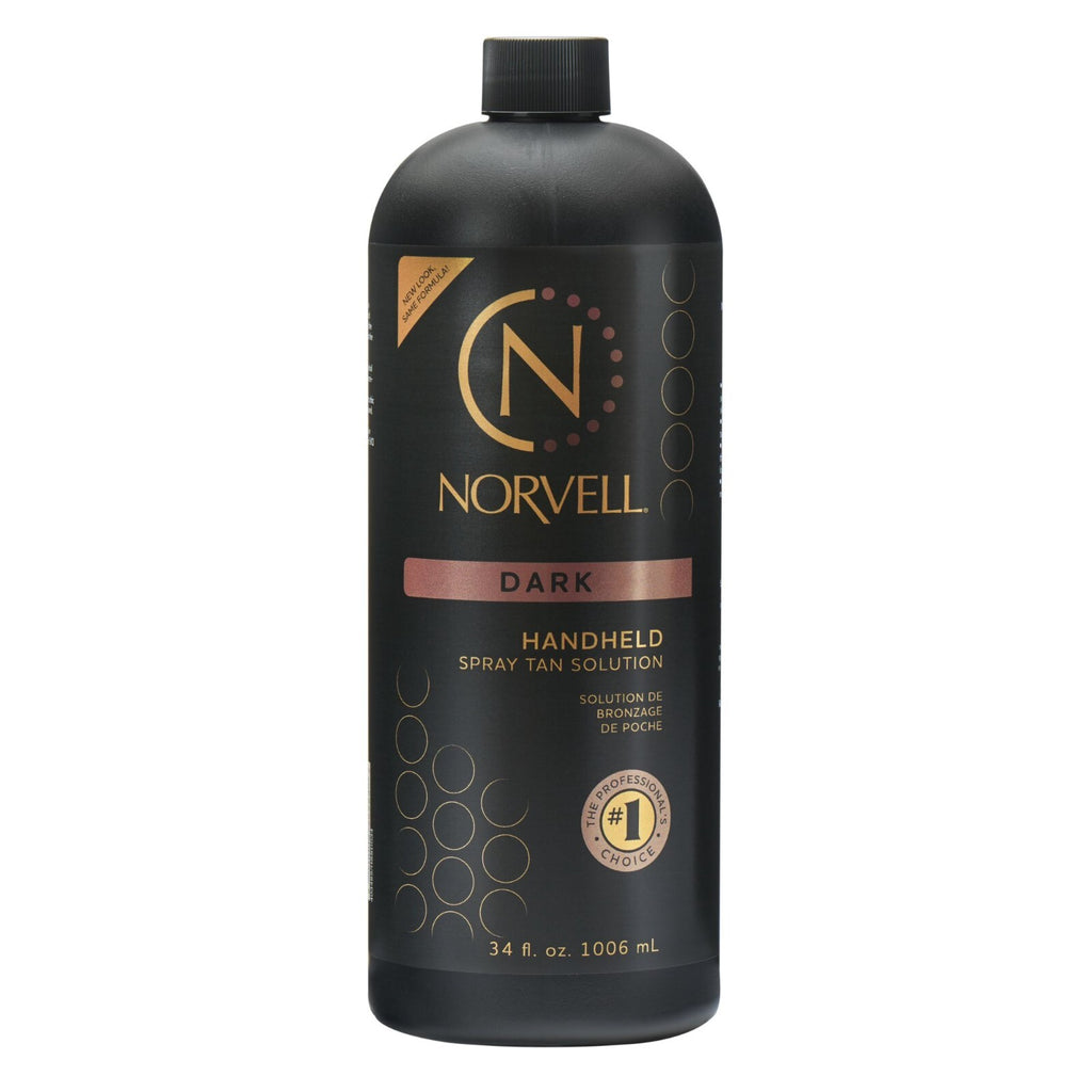 Dark Sunless Tanning Solution - 1 Liter, Fast-Drying, Natural Bronze