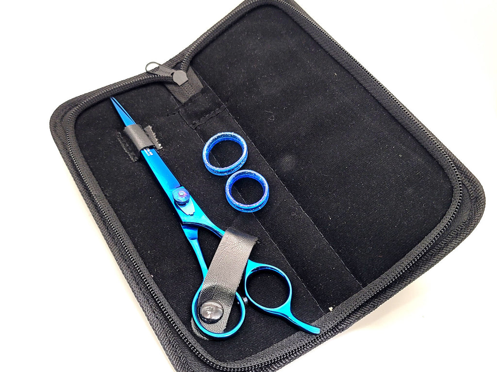 7-Inch Professional German Hair Cutting Scissors Shears - Metallic Blue