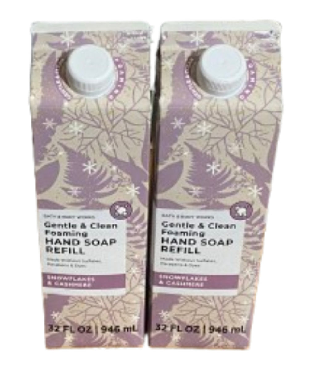Foaming Hand Soap Refill Set - Snowflakes & Cashmere, 2 x 32 fl oz