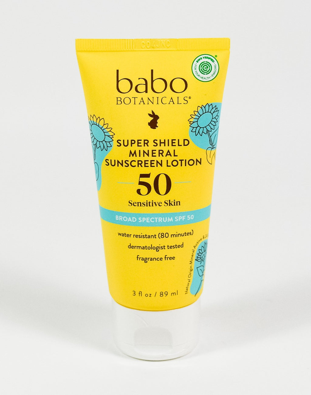 Mineral Sunscreen Lotion SPF 50 for Sensitive Skin - Water-Resistant 3oz