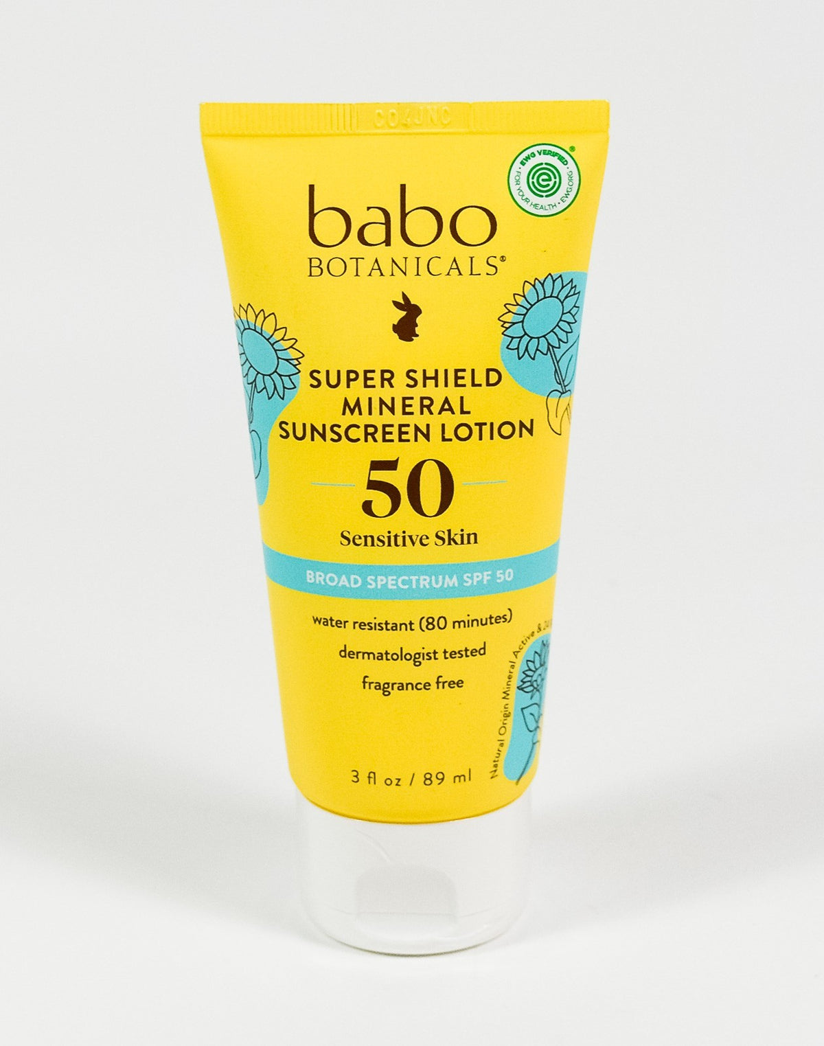 Mineral Sunscreen Lotion SPF 50 for Sensitive Skin - Water-Resistant 3oz