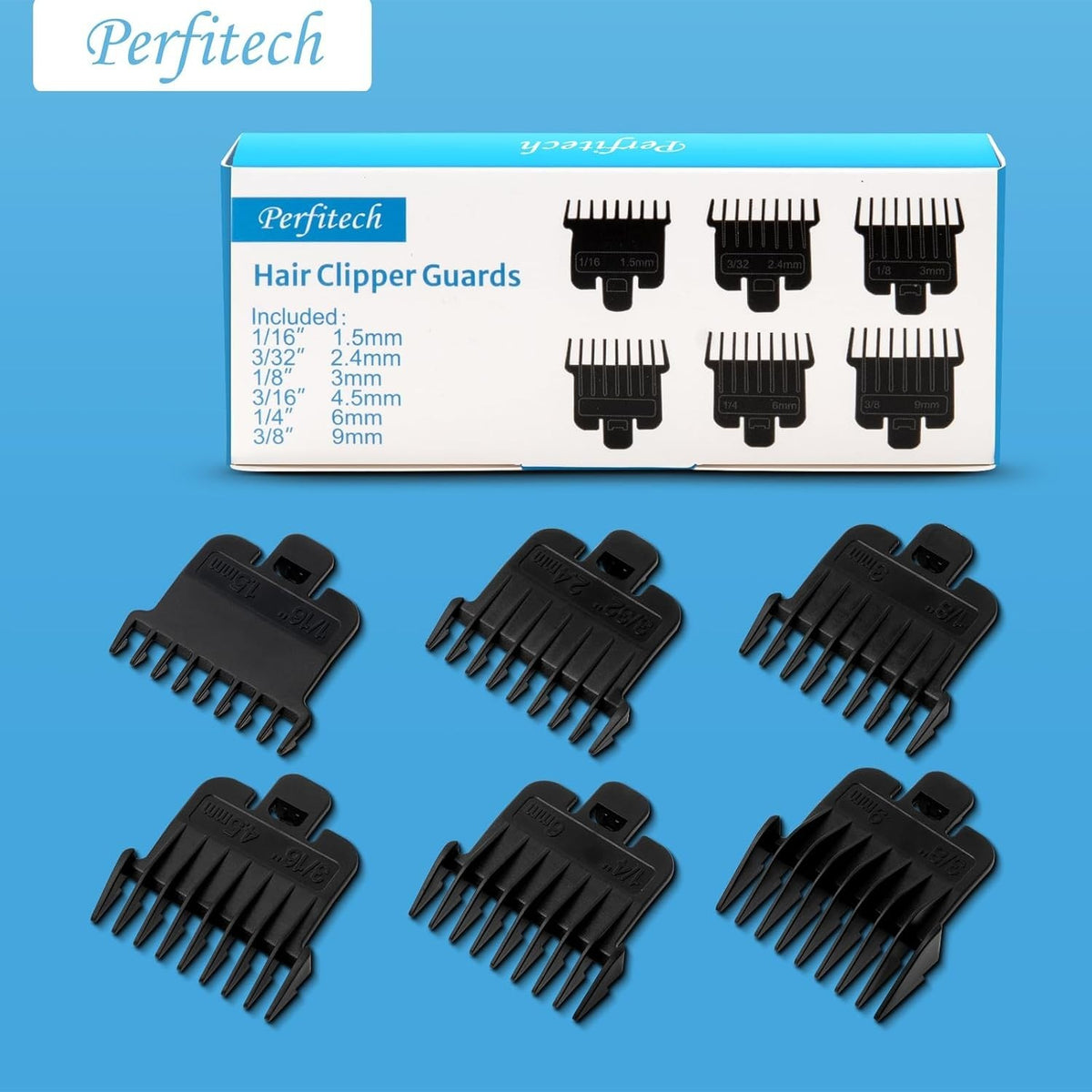 6Pcs Hair Clipper Guard Set for Babyliss FX787 & Andis Trimmers - Precision Cutting